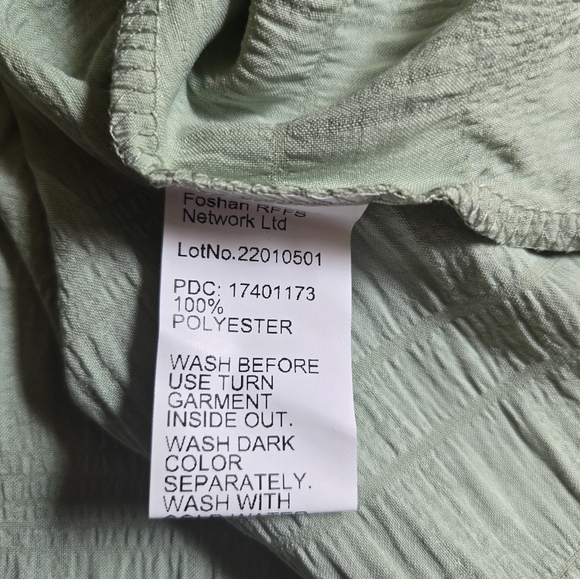 Girl's Sage Green Ruffle Dress Floral Smocked Sundress Lightweight Summer Outfit - Picture 13 of 13